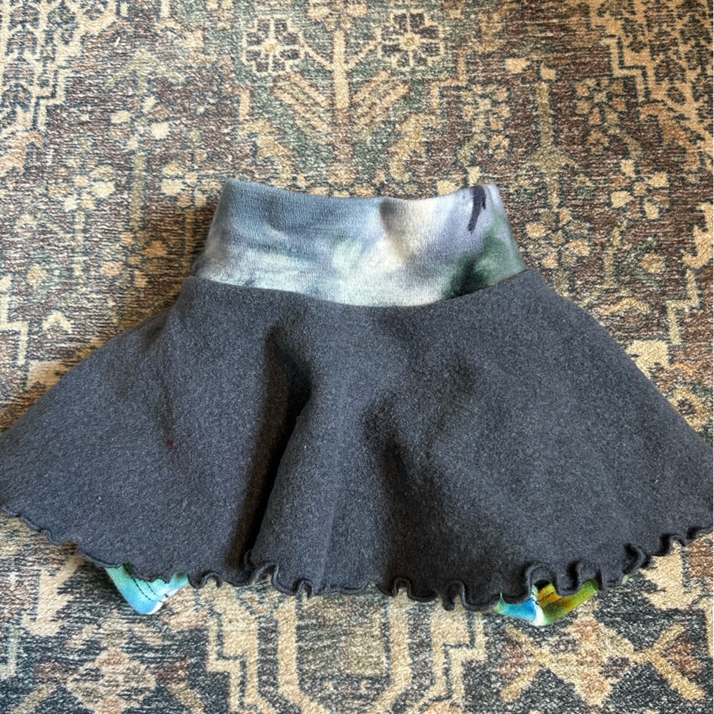 Interlock wool skort
